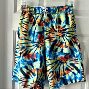 NWOT Kanu Surf Boys Tye Dye Swim Trunks Swimsuit Bathing suit hippie cool bright